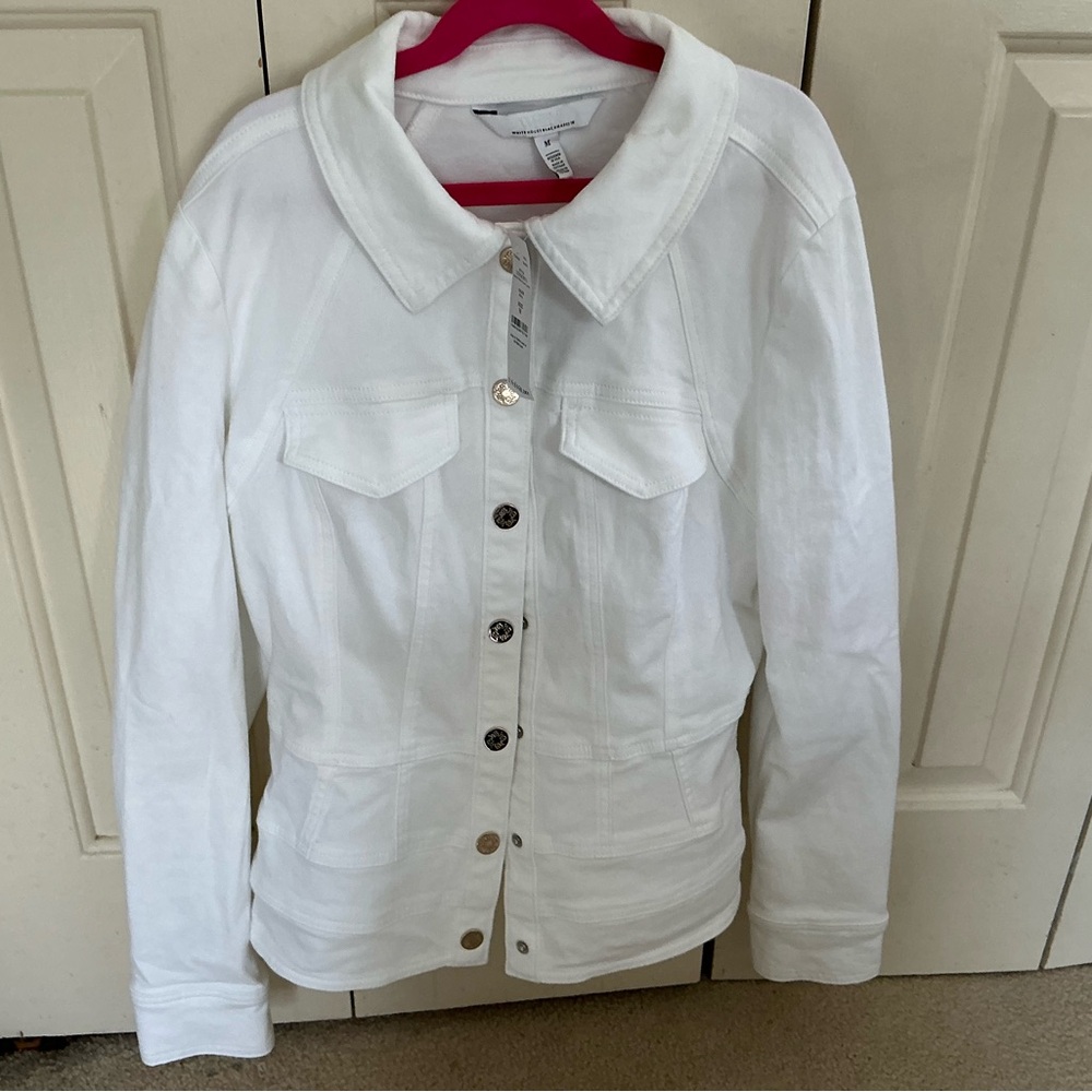 NWT  WHBM White Women's Button-Front Jacket Size M